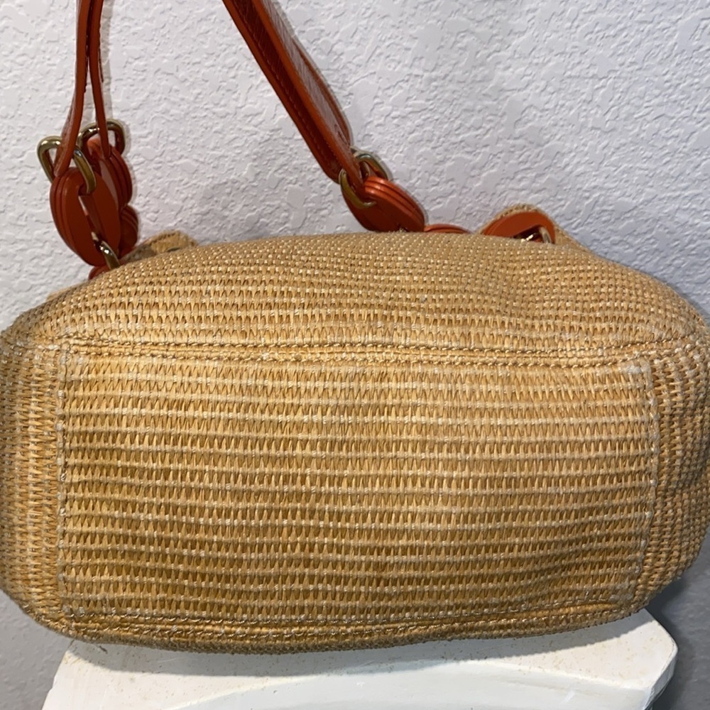 Michael Kors Lillie Woven Shoulder Bag - Orange Tan - Picture 7 of 10